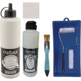 Cadence Mobilya Boyası - Multisurface H - 087 Antik Kemik 500 ml Ultimate Vernik Parlak 250 ml Saten Rulo Set