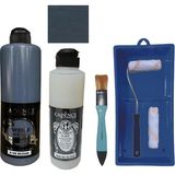 Cadence Mobilya Boyası - Multisurface H - 100 Rüzgar 500 ml Ultimate Vernik Parlak 250 ml Saten Rulo Set
