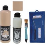Cadence Mobilya Boyası - Multisurface H - 102 Karton 500 ml Ultimate Vernik Parlak 250 ml Saten Rulo Set