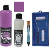 Cadence Mobilya Boyası - Multisurface H - 107 Hazeran Moru 500 ml + Ultimate Vernik Mat 250 ml + Saten Rulo Set
