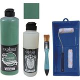 Cadence Mobilya Boyası - Multisurface H - 112 Ofelya 500 ml + Ultimate Vernik Mat 250 ml + Saten Rulo Set