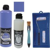 Cadence Mobilya Boyası - Multisurface H - 115 Gece Mavisi 500 ml Ultimate Vernik Parlak 250 ml Saten Rulo Set