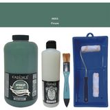 Cadence Multisurface Boya H-093 Firuze 2lt ve 500 ml Ultimate Parlak Vernik Saten Rulo Set