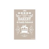 Cadence Pasta Temalı Stencil (Şablon) Bej Tek Ebat