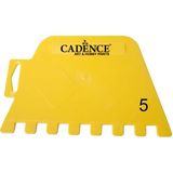 Cadence Sarı Doku Tarağı No:5 Dayanıklı Plastik ile Kıvrımlı Desenler Oluşturma Aracı