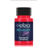 Cadence Uv Reaktif Boya Kırmızı Renk 50 Ml Midnight Shine Serisi Akrilik Boya