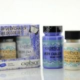 Cadence Very Chalky Home Decor Set 2 Renk 90Ml+50Ml Wax Mor Lila-Slate Blue