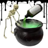 Cadı Kazanı Halloween Dekoru Yüzen Şişe Kazan Süsü | Hayaletli Ev Restoran İç ve Dış Mekan Korku Efektli Sis Makinesi
