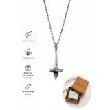 Cadı Şapkası Figürlü Fantastik Unisex Kolye – Karanlık Stil Metal Zincirli Aksesuar