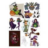 Cadı Sticker Set-2 17 Parça Telefon, Tablet, Defter, Laptop Sticker