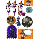 Cadı Sticker Set-3 10 Parça Telefon, Tablet, Defter, Laptop Sticker