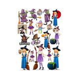 Cadı Sticker Set 7 18 Parça Telefon, Tablet, Defter, Laptop Sticker