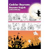 Cadı Temalı Dev Boyama Kağıdı 2,5 Metre Rulo Boyama Kağıdı - Çocuk Eğitici Boyama