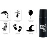 Cadı Zebra Spray Tattoo Geçici Sprey Dövme Seti