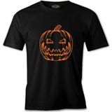 Cadılar Bayramı - Bal Kabağı Pumpkin Siyah Erkek Tshirt - XL