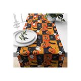 Cadılar Bayramı Halloween Bal Kabak Tasarımlı Runner 40X150 Cm