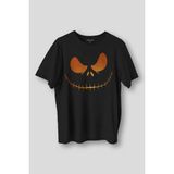 Cadılar Bayramı Halloween Jack The Nightmare Before Christmas Baskılı Regular T-Shirt Siyah Tişört - XL