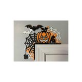 Cadılar Bayramı Halloween Kapı Süsü Siyah-Beyaz-Turuncu 7 x 7