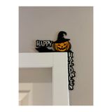 Cadılar Bayramı Halloween Kapı Süsü Siyah-Beyaz-Turuncu