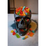 Cadılar Bayramı Halloween Kuru Kafa Şekerlik Siyah