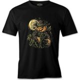 Cadılar Bayramı - Korkuluk Bal Kabağı Siyah Erkek Tshirt