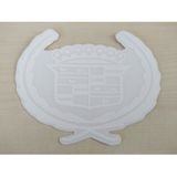 Cadillac Taç Arma Sticker Beyaz 13x9,5cm - Royal Taç Sticker, Royal Taç Arması, Etiketi, Çıkartması
