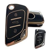 Cadillac Tipli Kd Keydiy Nb30 Uyumlu Kumanda Anahtar Kılıfı Oto Anahtarlık Siyah Gold