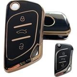Cadillac Tipli Kd Keydiy Nb30 Uyumlu Kumanda Anahtar Kılıfı Oto Anahtarlık Siyah Gold