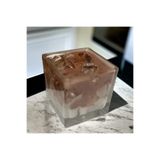 Cafe Latte Soya Mum%100 Doğal özel cam kasede 8x8 cm büyük boy