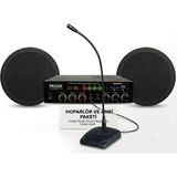 Cafe ve Ofisler Için Hazır Ses Paketi: 2'li Tavan Hoparlör Mikrofon ve Bluetooth Amfi Seti