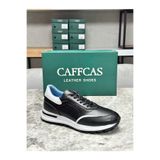 Caffcas Hakiki Deri Siyah El Yapımı Casual Spor Erkek Ayakkabı Monza
