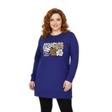 Caftan Kadın Sıfıryaka Önü Nakışlı Tunik INDIGO L BGL-ST05085