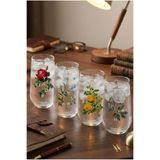 Caga Home CAGA Pinterest Harry Potter Hogwarts Koleksiyonu Çiçek Desenli 4’lü Cam Bardak Seti 450 ml Hediyelik
