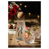 Caga Home CAGA PİNTEREST LOVE ve Kalp Desenli 2 Parça Bardak ve Borosilikat Cam Sürahi (900 ML) Takım Seti