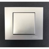 Çağatay Elektrik Çağatayelektrik Ovivo Grano Gümüş (Silver) Anahtar Mekanizma+Çerçeve