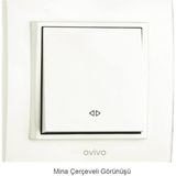 Çağatay Elektrik Çağatayelektrik Ovivo Mina Beyaz Vavien Mekanizma+Çerçeve