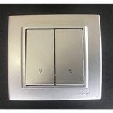 Çağatay Elektrik Çağatayelektrik Ovivo Mina Gümüş (Silver) Komütatör Vavien (Ikili Vavien) Mekanizma+Çerçeve