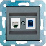 Çağatay Elektrik Ovivo Füme Nummeris Telefon+Sc Fiber Optik Priz Mekanizma