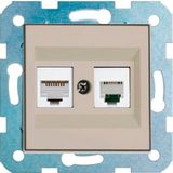 Çağatay Elektrik Ovivo Krem Ikili Data Cat 6 Internet Prizi Mekanizma