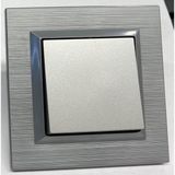 Çağatay Elektrik Ovivo Quantum Gümüş Gümüş Mekanizma+Çerçeve Anahtar