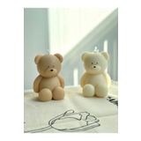 ÇAĞATÖLYE Silikon Kalıbı 1 Adet Minik Ayı Ayıcık Bear Biblo Mum Mold Kalıbı 4,5*3 cm