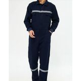 Çağdaş İş Güvenliği Ekipmanları Gabardin Kumaş İş Tulumu - Lacivert - 2XL