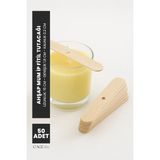 Cage Art Studio Ahşap Mum Ip Fitil Tutucu 50 Adet - Mum Fitili Dengeleyici 50 Adet - Beyaz - 1