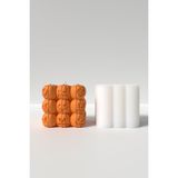 Cage Art Studio Balkabağı Bubble Mum Silikon Kalıp - Halloween Mum Kalıbı - Kabak Mum Silikon Kalıbı 6x6.2 cm - 1 Adet