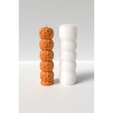 Cage Art Studio Balkabağı Totem Mum Silikon Kalıp - Halloween Mum Kalıbı - Kabak Mum Silikon Kalıbı 12.5 x 3.2 cm - 1 Adet