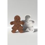 Cage Art Studio Büyük Kurabiye Adam Mum Silikon Kalıp M4 10 x 8,3 cm - Yılbaşı Temalı Mum Kalıbı - Beyaz