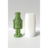 Cage Art Studio Fındıkkıran Mum Silikon Kalıp - Yılbaşı ve Christmas Temalı Nutcracker Silikon Kalıbı 12X5 cm - Beyaz