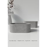 Cage Art Studio Kapaklı Büyük Oval Beton Saksı Ve Mumluk Silikon Kalıp K21 - Oval Mumluk Silikon Kalıp K21 Beyaz