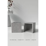 Cage Art Studio Kare Mumluk ve Saksı Beton Silikon Kalıp - Dekoratif Kare Mumluk Beton Kalıbı 9X9CM - Beyaz - 1