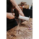 Cage Art Studio Mumlanmış Ince Mum Fitili 50 Metre ( Mum Yapım Malzemesi ) - Candle Wick Beyaz